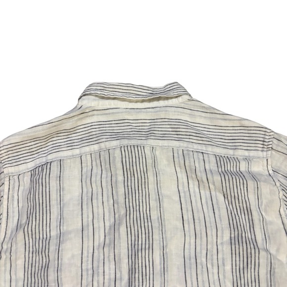 Garnet Hill Easy Linen Tunic Shirt  Button‎ Down Womens Medium White Beach - Picture 7 of 10